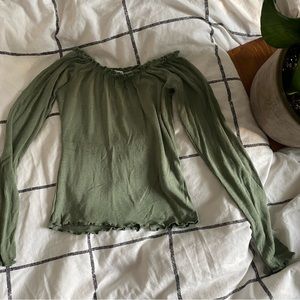 Never worn off the shoulder long sleeve